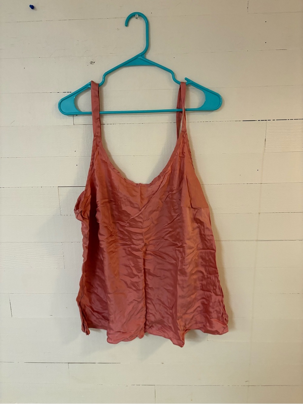 Talbots Woman 3X 100% Silk Dusty Rose Camisole Tank Top Adjustable Straps